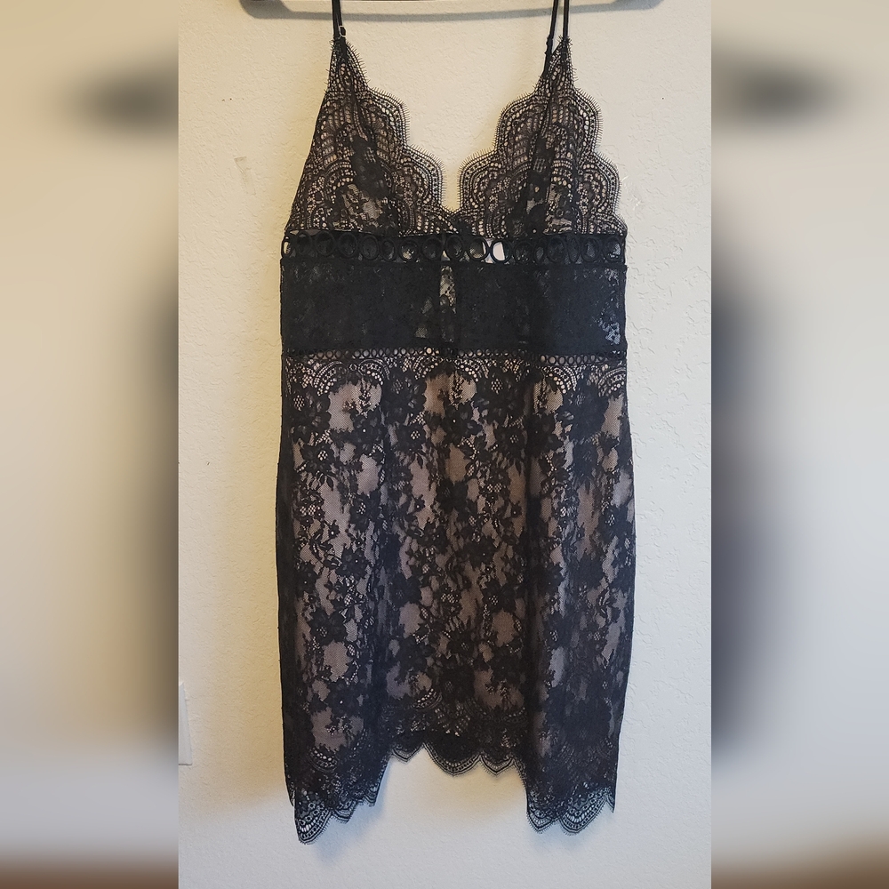 Elegant Black Lace Slip